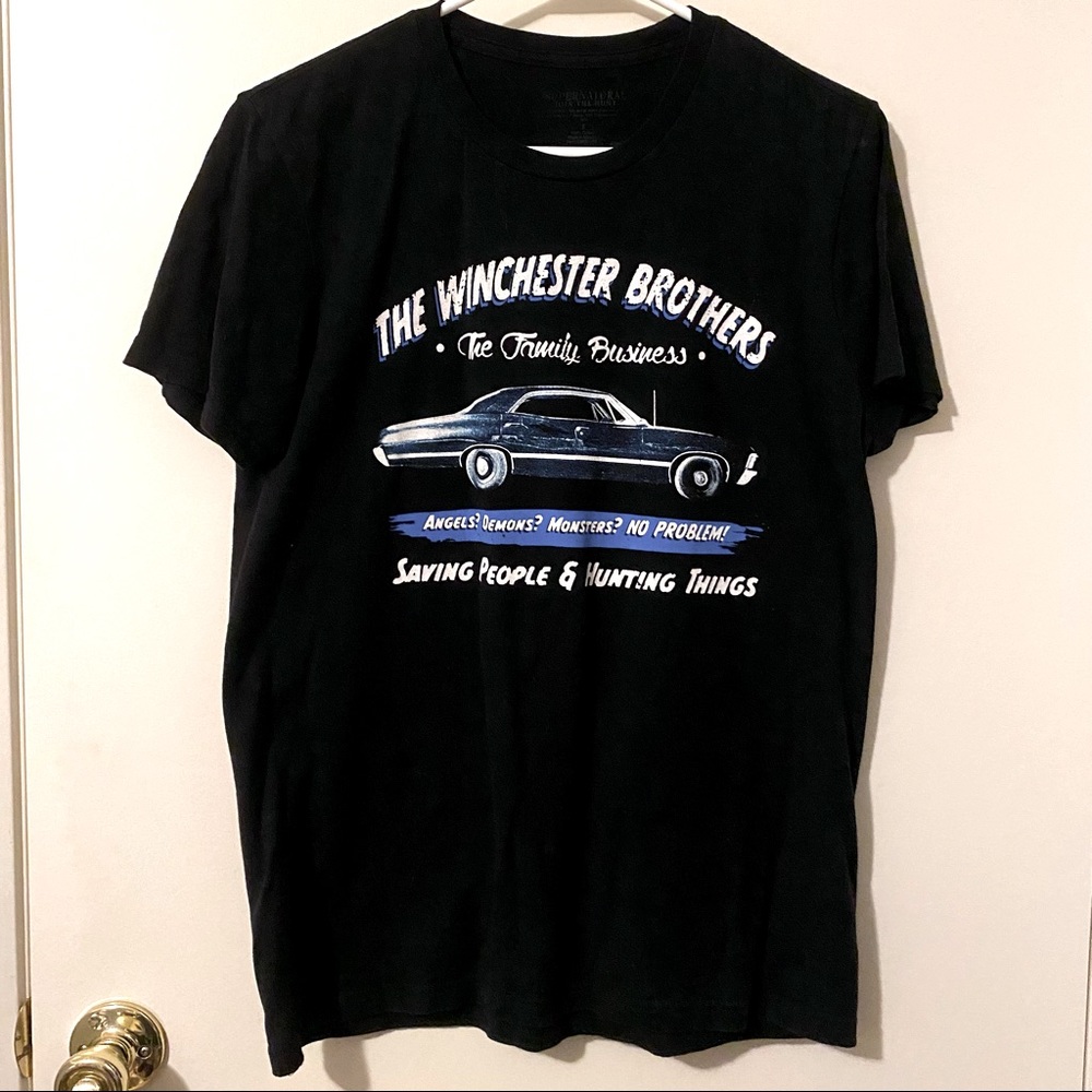 SPN Supernatural The Winchester Brothers - The Family Business Graphic T-Shirt